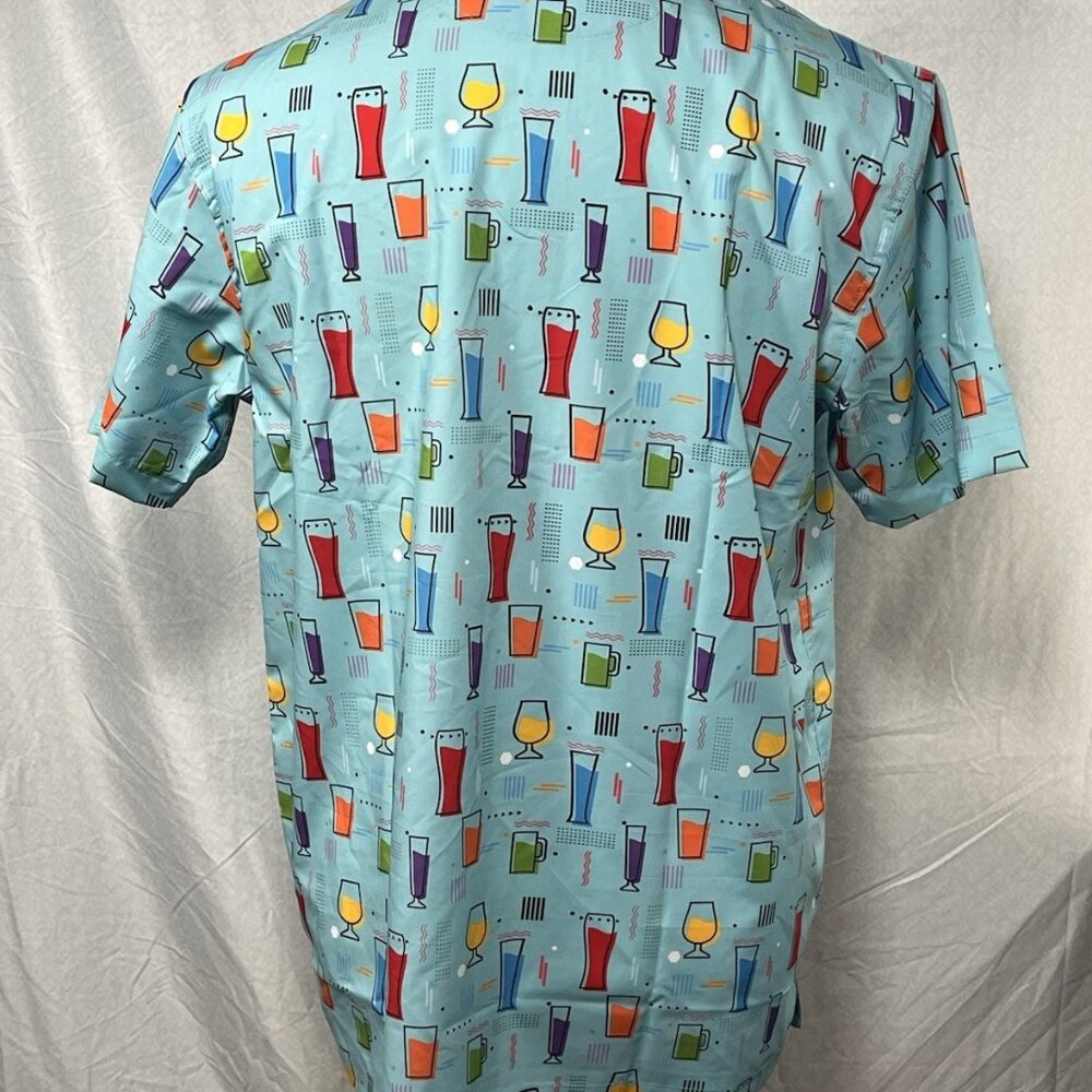 Bell’s Brewery Button Up Shirt Men Large Craft Beer Glass Print - Picture 3 of 13